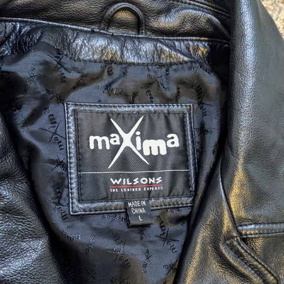 Vintage 90s Wilsons Maxima 100% Leather Jacket - Picture 4 of 12